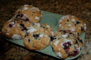 1/2 Batch of Blueberry Muffins 1/2 Bath of Blueberry Muffins