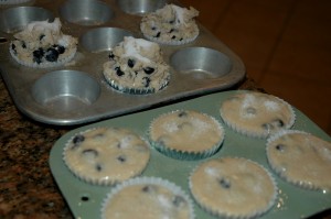 Gluten Free Blueberry Muffin Batter vs. Regular