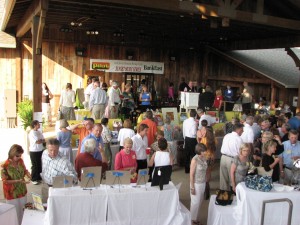 A portion of the silent auction presented by the Great Smoky Mountain Heritage Center Guild
