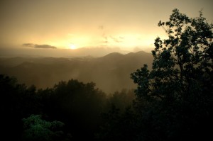 Gracehill sunset from the top veranda Sunset 1, 07-05-09