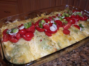 Cheese Enchiladas in Spinach Wraps Cheese Enchiladas in Spinach Wraps