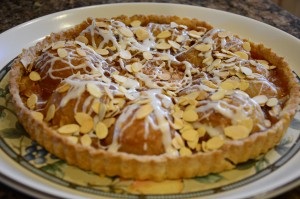 For years I sliced the pears shown above and did a pinwheel inside of the pastry. This time I cut the pear in half, cored it and places it corned side down. Made for a niver presentaion and faster to do. I'm sold!