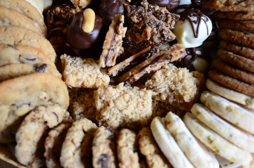 Oatmeal Apricot Bars, (middle lower in photo)