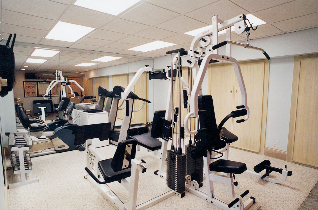Fitness And Massage Center In The Background Is A Treadmill
