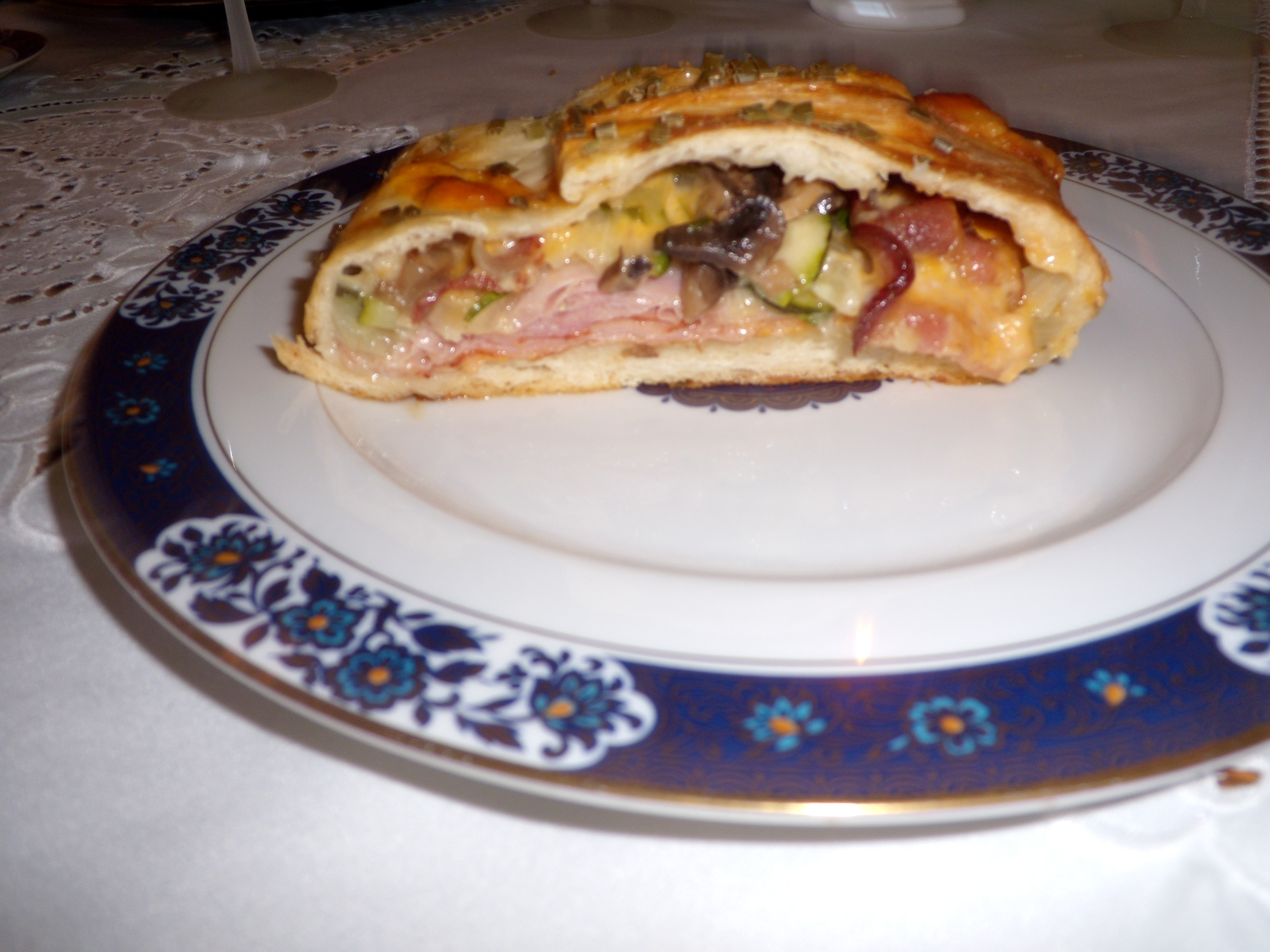 Ham Bacon Cheese Stromboli