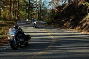 Motorcycles on the Tail of the Dragon