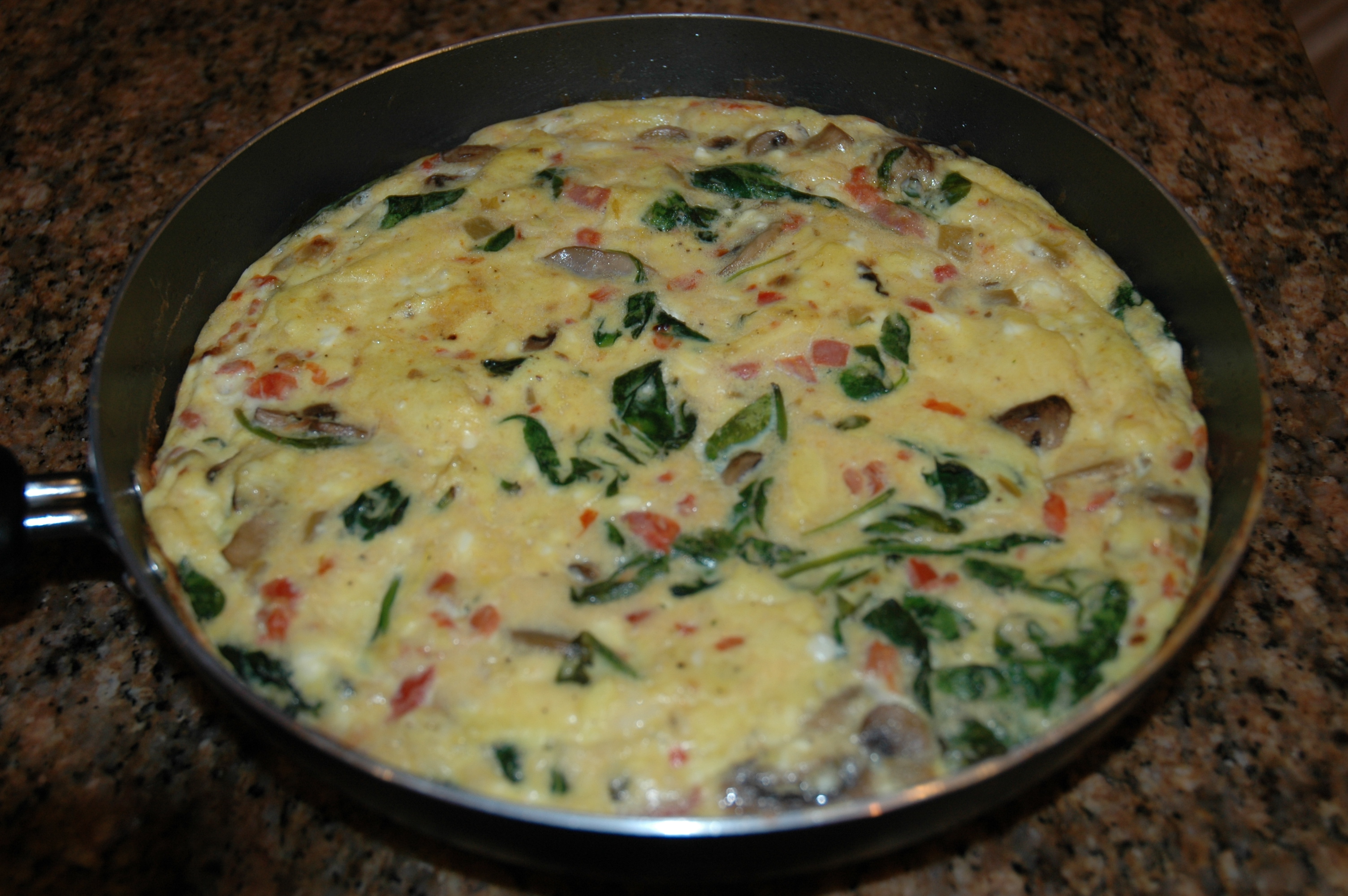 Frittata, Mushroom, Spinach, Feta Cheese