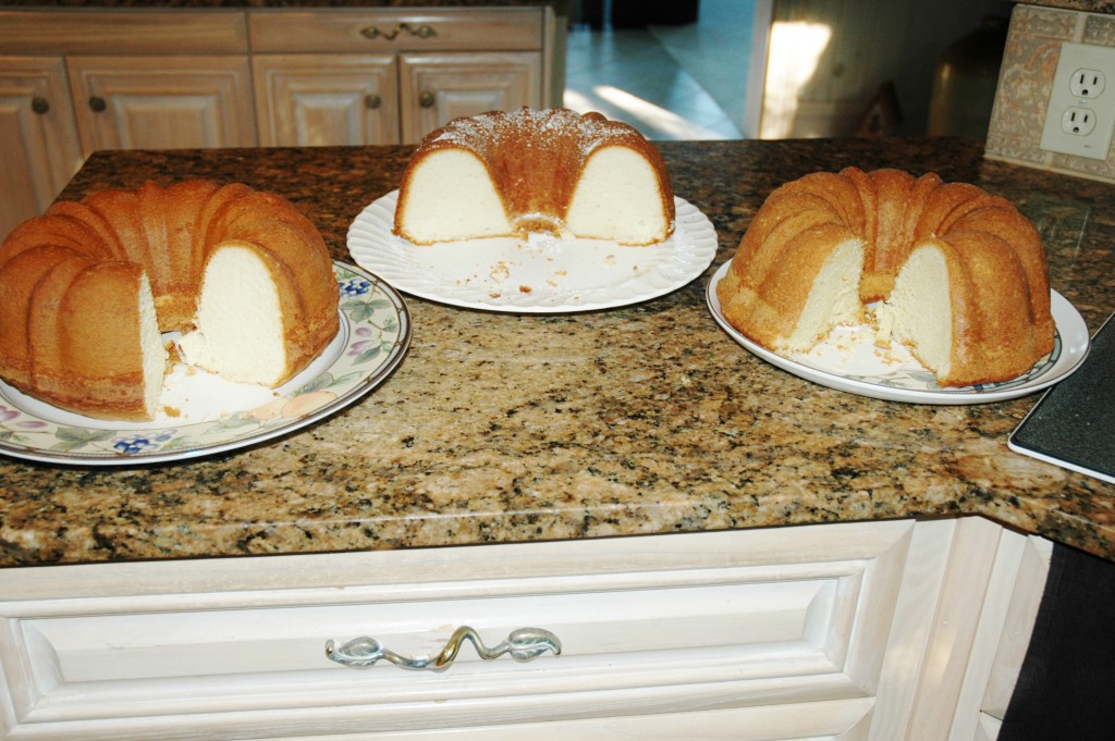 Claims to be Elvis's favorite pound cake and this is me doing test batches.